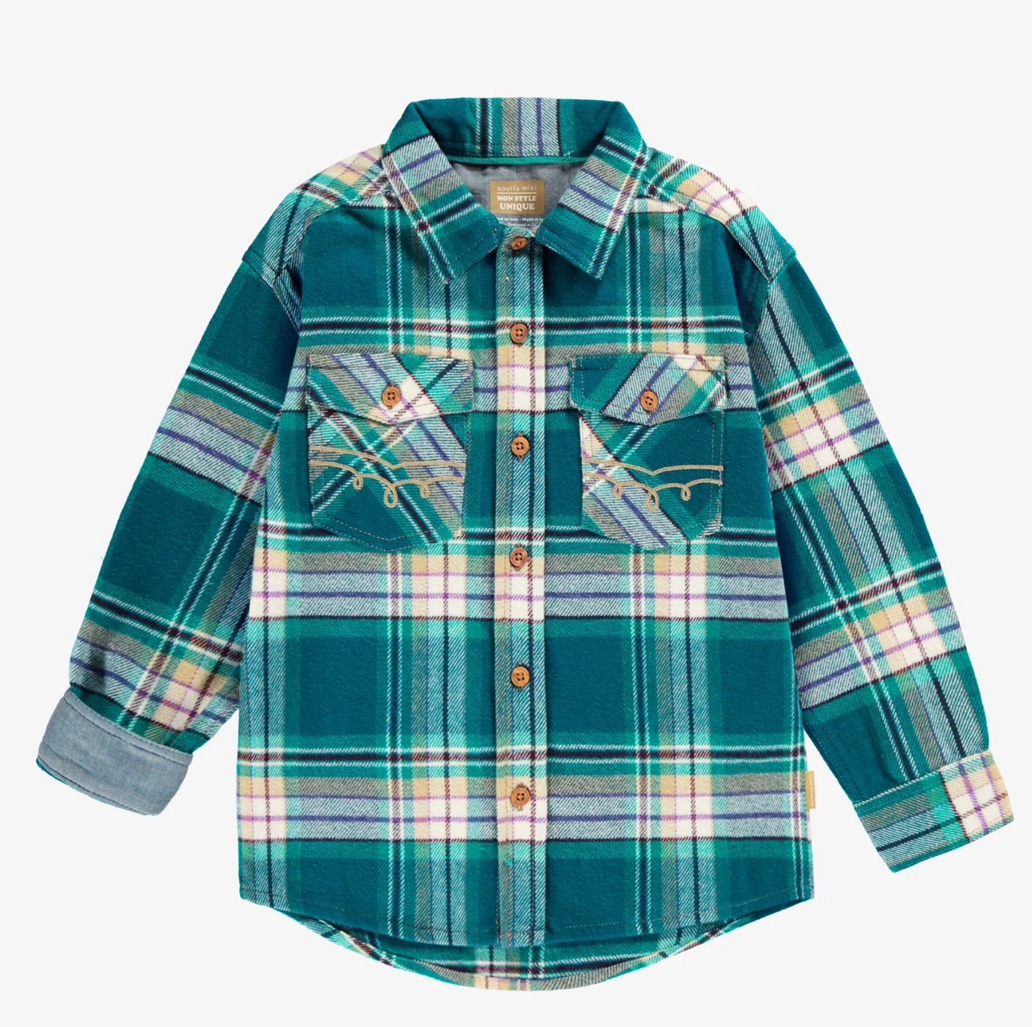 Turquoise Plaid Shirt