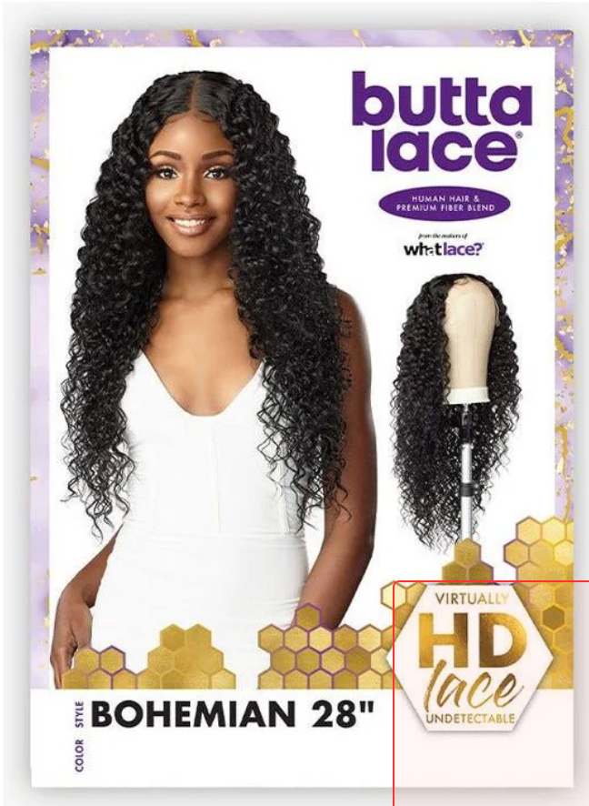 Sensationnel Butta Lace Human Hair Blend Lace Front Wig - Bohemian 28"