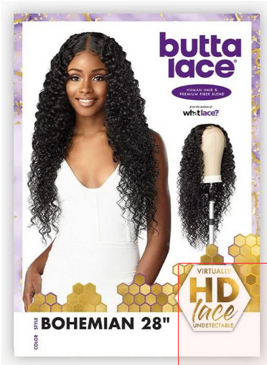 Sensationnel Butta Lace Human Hair Blend Lace Front Wig - Bohemian 28"