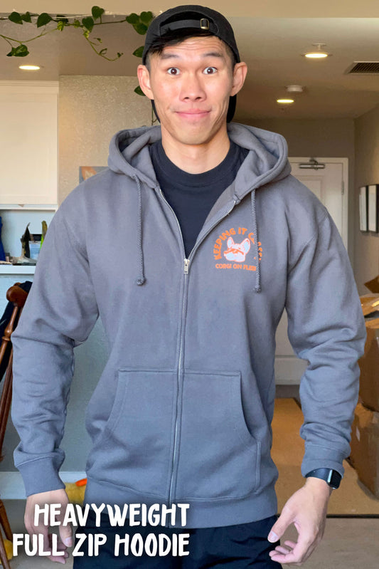 Full Zip Corgi Hoodie #12345FA