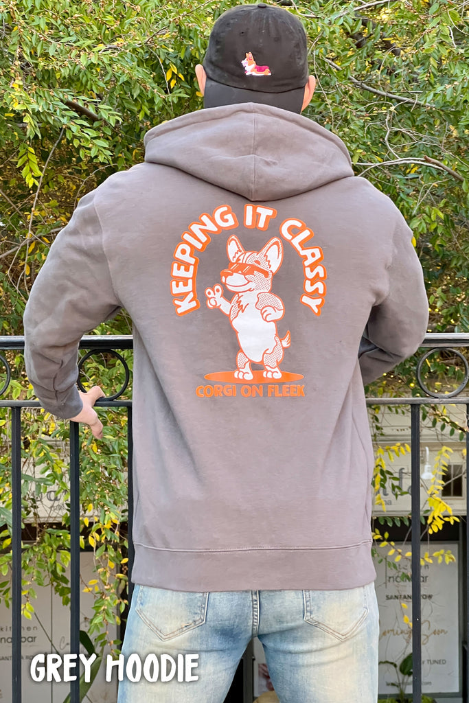Full Zip Corgi Hoodie #12345FA