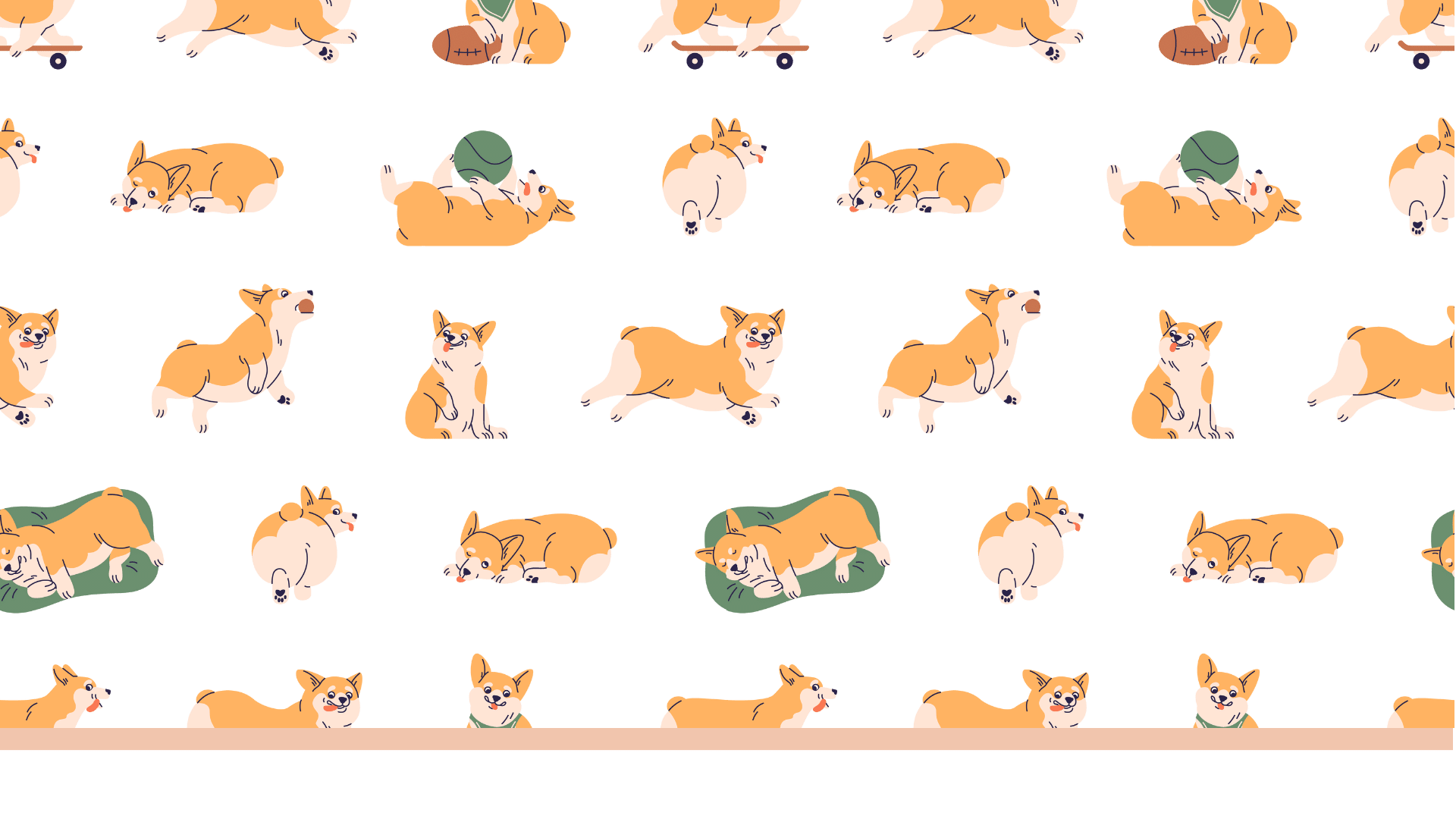 Corgis at play